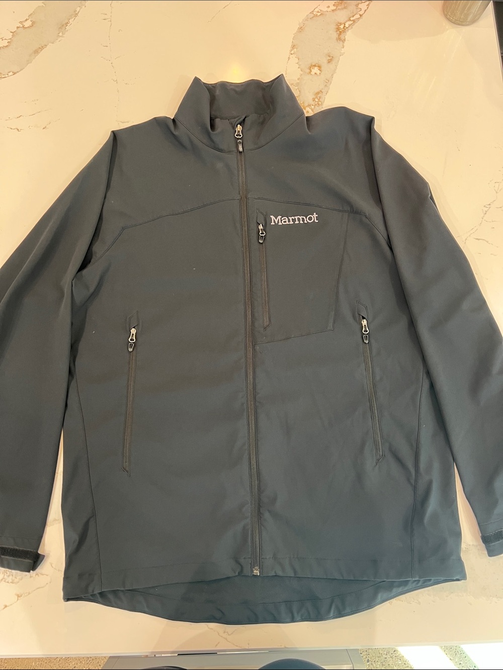 XXL-Marmot Men's Black Full-Zip Performance Softshell Jacket